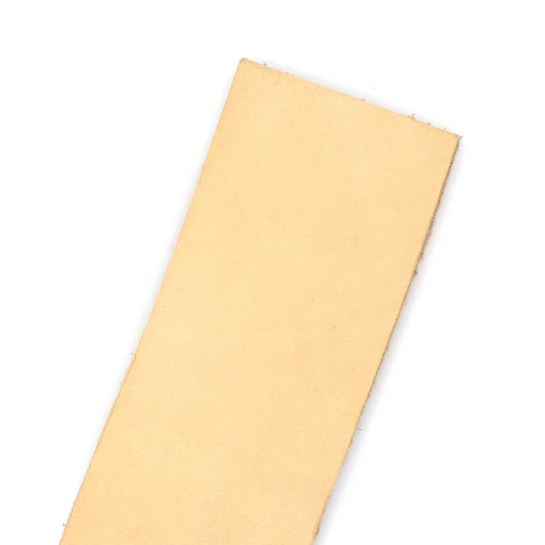 LEATHER Premium Veg Tan Strips Natural 35-38mm x 127cm 8-9oz / Mollies New Zealand
