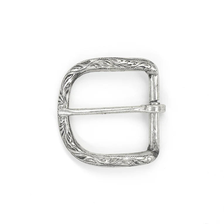 IVAN Alamo End Bar Buckle Antique Silver 38mm (1-1 2") / Mollies New Zealand
