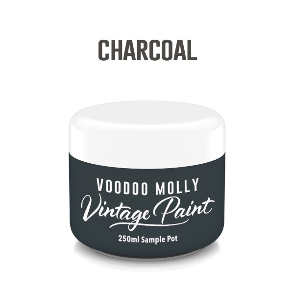 Vintage Paint Charcoal 250ml / Mollies New Zealand