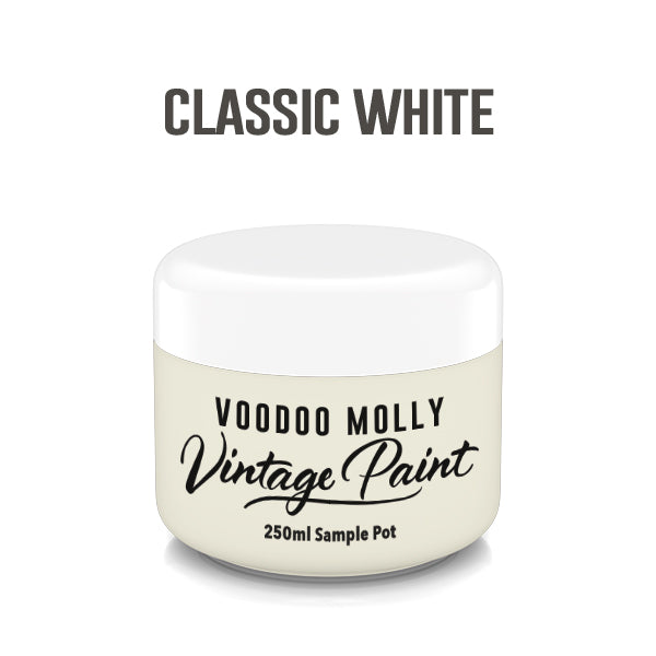 Vintage Paint Classic White 250ml / Mollies New Zealand