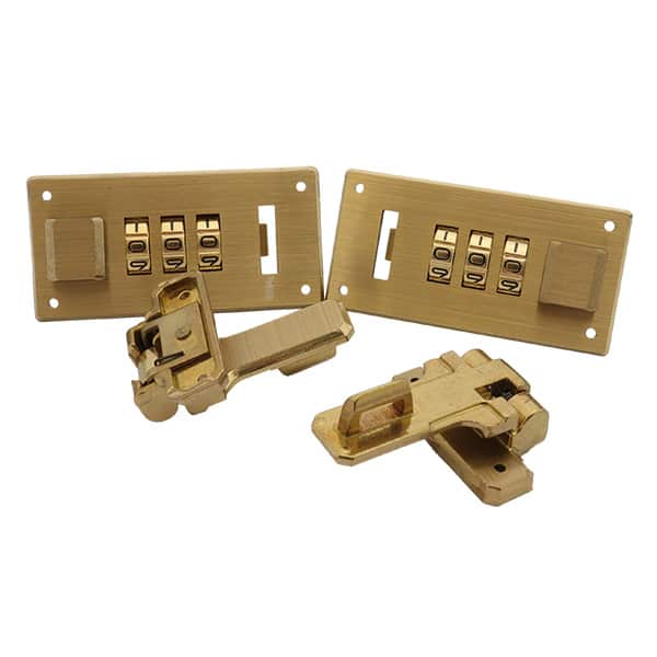 CAGIVA Combination Lock Set Brushed Gold 66mm Set / Mollies New Zealand