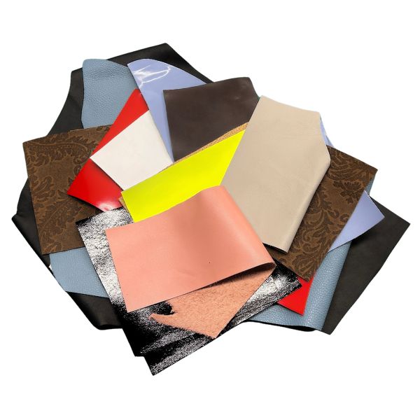 LEATHER Assorted / Off Cuts 500gm (Craft grade) Assorted / Mollies New Zealand