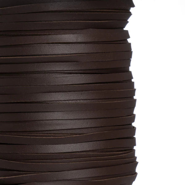 BASICS Kangaroo Leather Lacing 3mm Per Meter Dark Brown / Mollies New Zealand