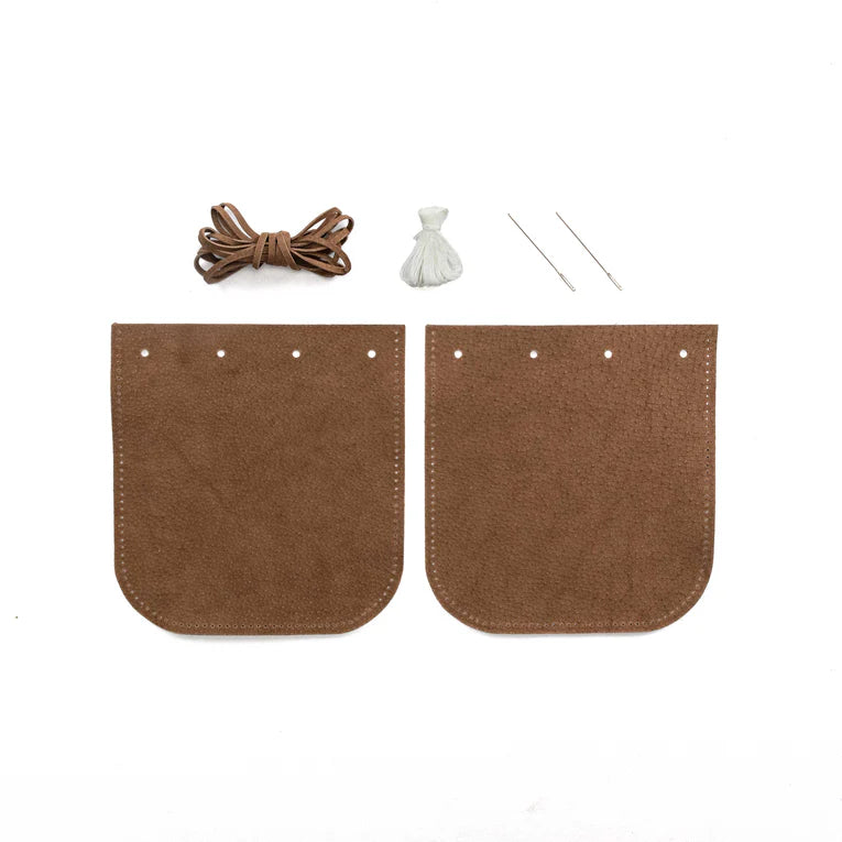 PROJECT KIT Leather Suede Drawstring Pouch / Mollies New Zealand