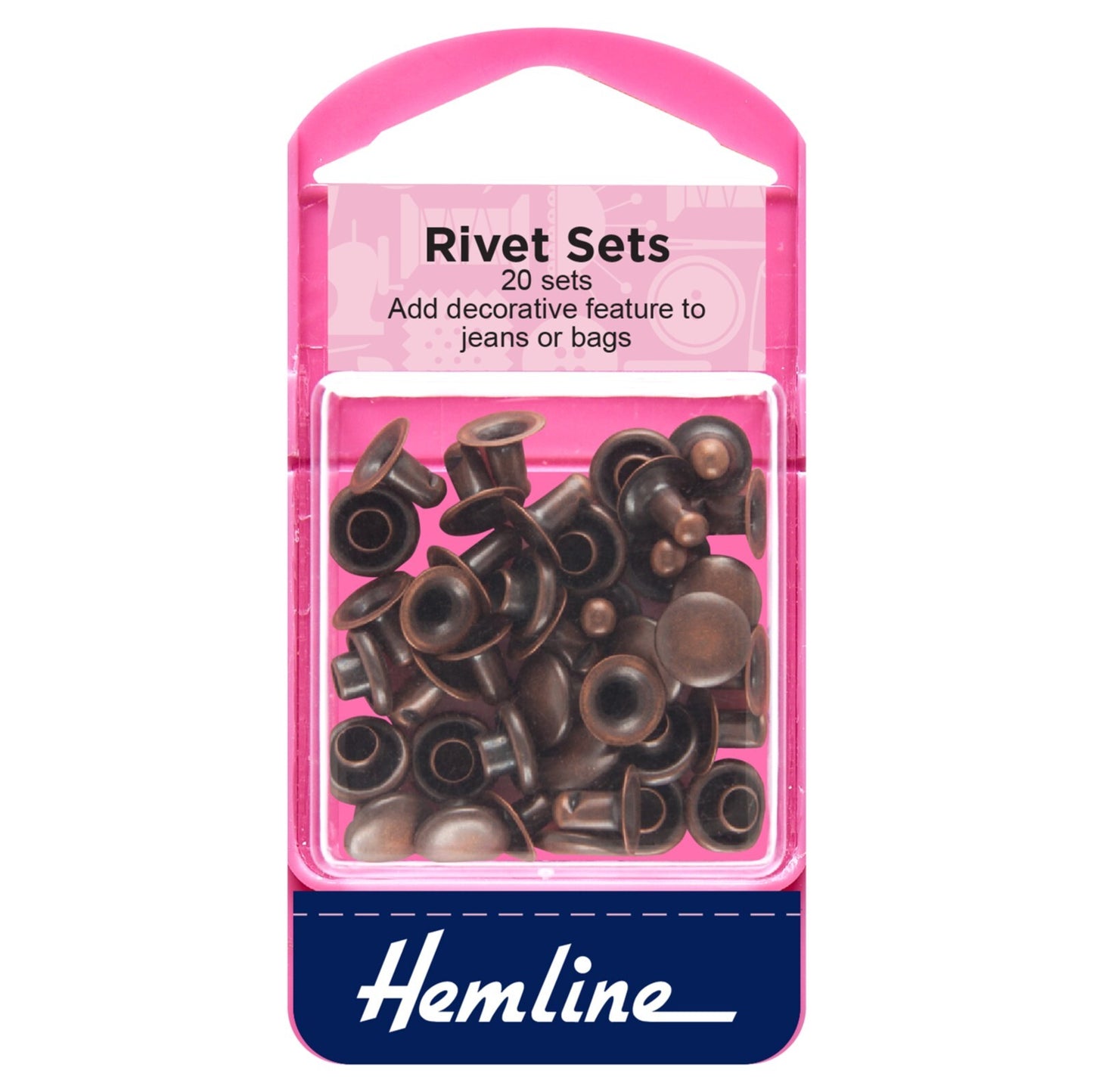 HEMLINE Jeans Rivets Bronze 20 Pack / Mollies New Zealand