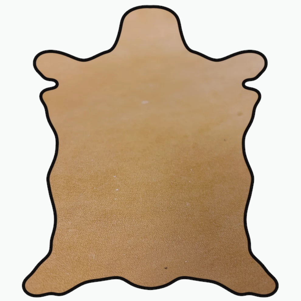 LEATHER Veg Tanned Vacchetta Oiled / Square Shoulder 7oz Natural C Grade / Mollies New Zealand