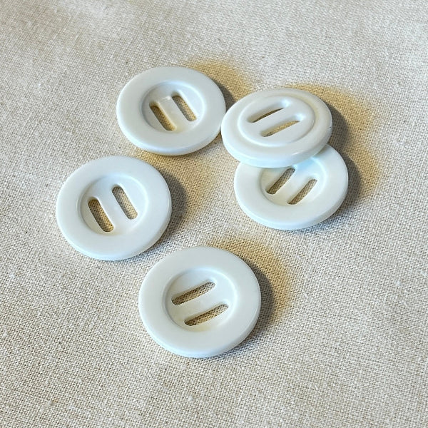 SULLIVANS Button T-Bar White 26mm / Mollies New Zealand