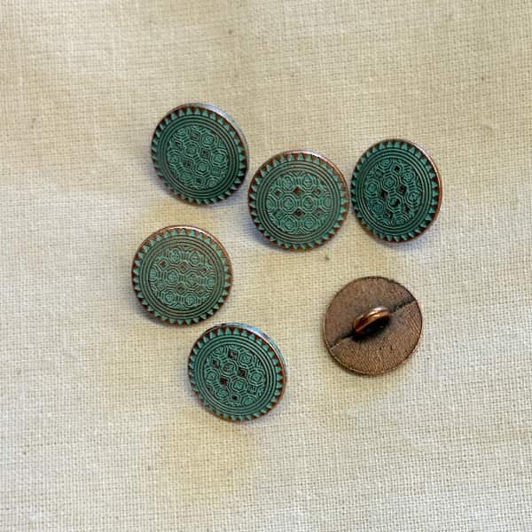 SULLIVANS Button Shanked Metallic 15mm / Mollies New Zealand