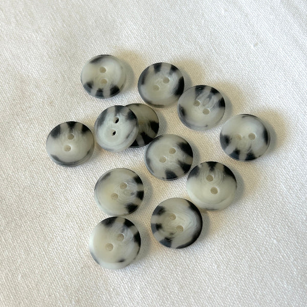 SULLIVANS Button 2-Hole Mid Grey 12mm / Mollies New Zealand