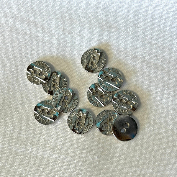SULLIVANS Button 2-Hole Silver 11mm / Mollies New Zealand