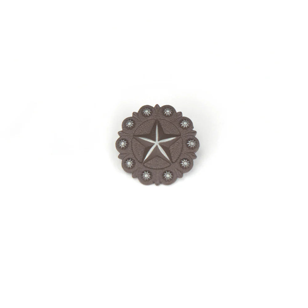 IVAN Berry Star Concho Antique Silver Rust 32mm (1-1 4") / Mollies New Zealand