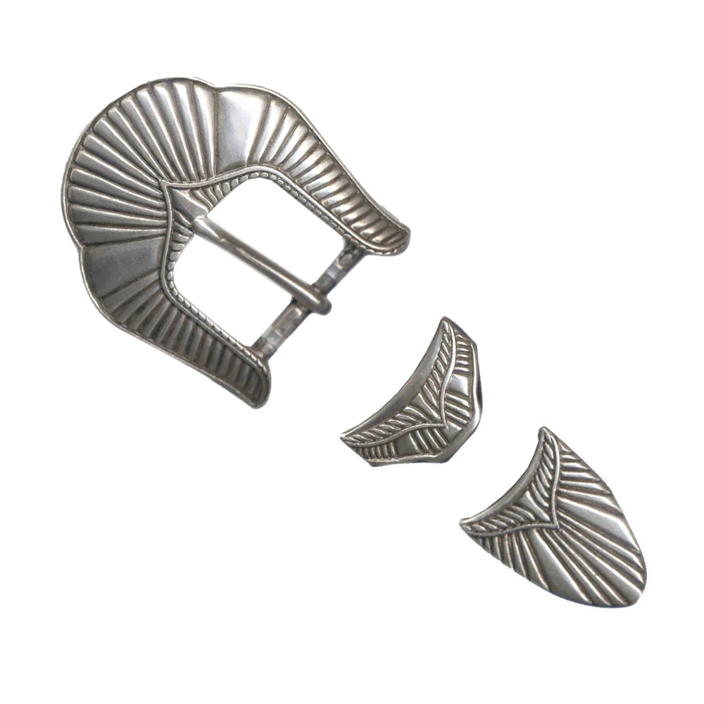 IVAN Nova Buckle Set Antique Silver 25mm (1") / Mollies New Zealand