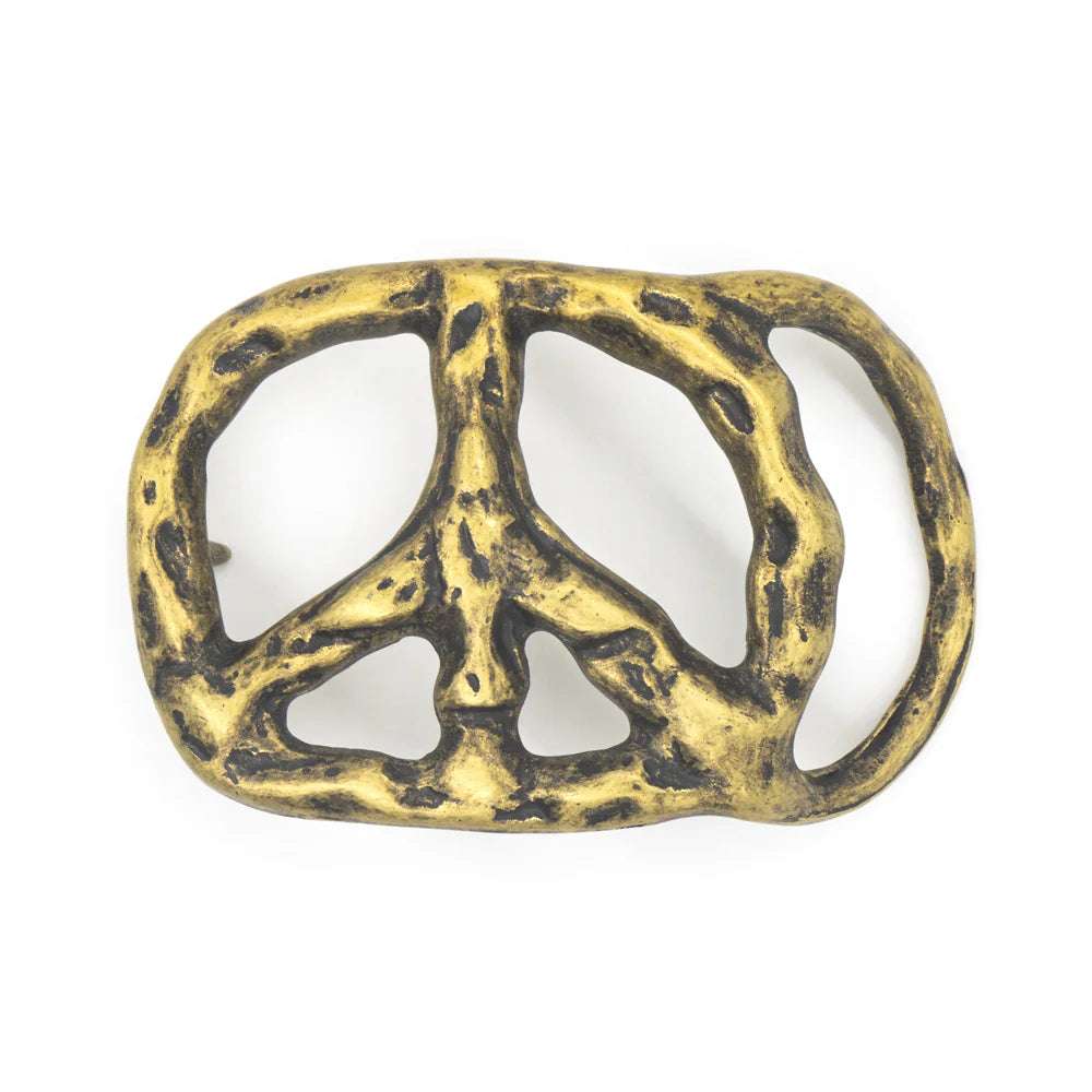 IVAN Peace Trophy Buckle Antique Brass 38mm (1-1 2") / Mollies New Zealand