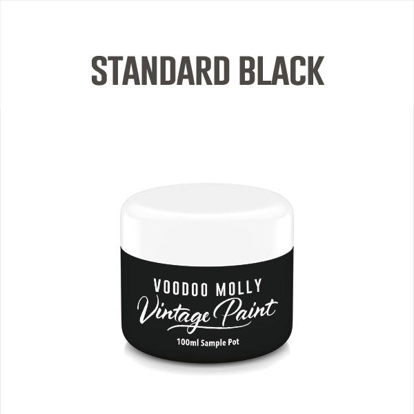 Vintage Paint Standard Black 100ml / Mollies New Zealand