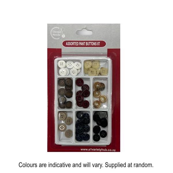 THREAD & NEEDLE Button Mixed Medium 8-Style / Mollies New Zealand