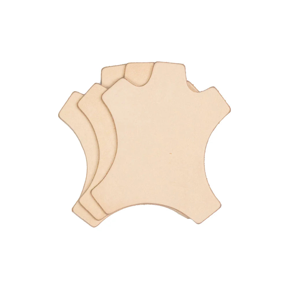 LEATHER Veg Tan Hide Shape 3PK 4-5oz / Mollies New Zealand