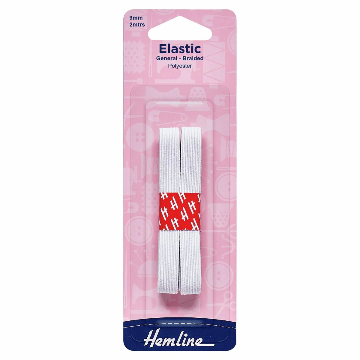 HEMLINE Elastic White 9mm / Mollies New Zealand