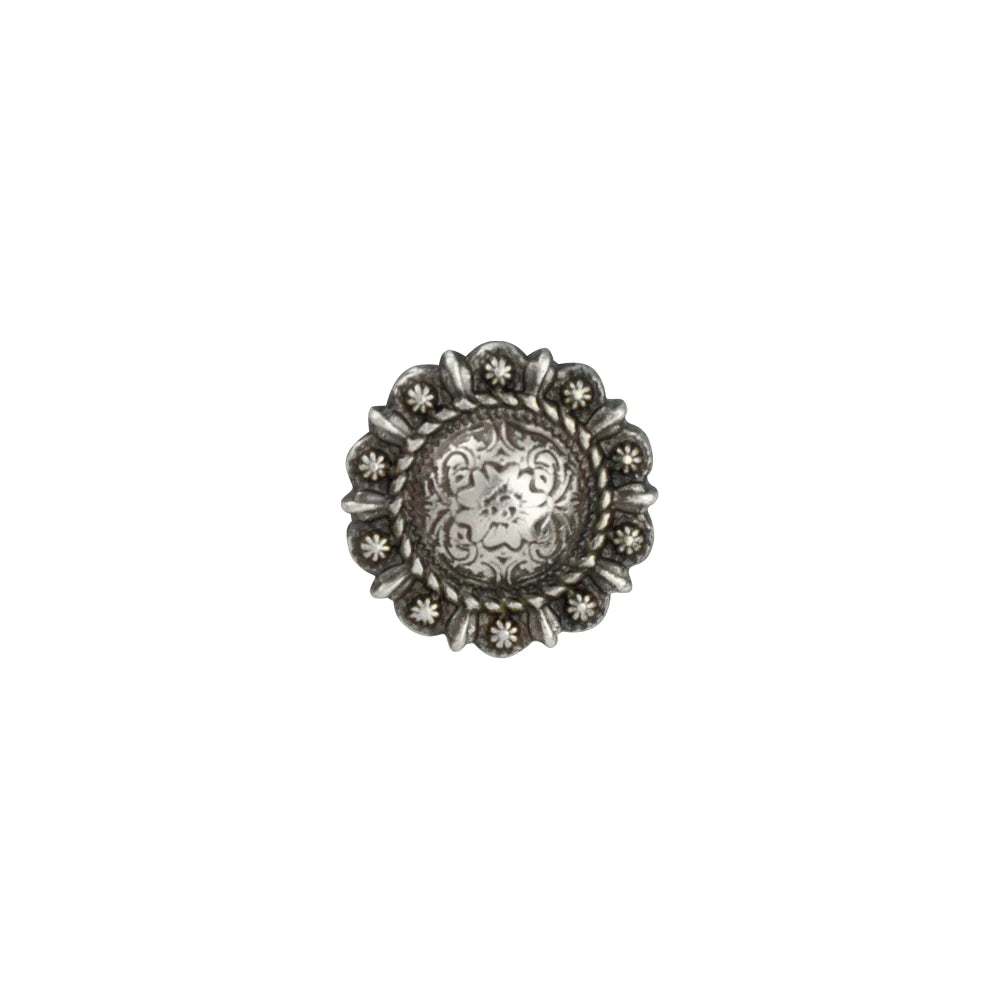 IVAN Roped Berry Concho Antique Silver 20mm (3 4") / Mollies New Zealand