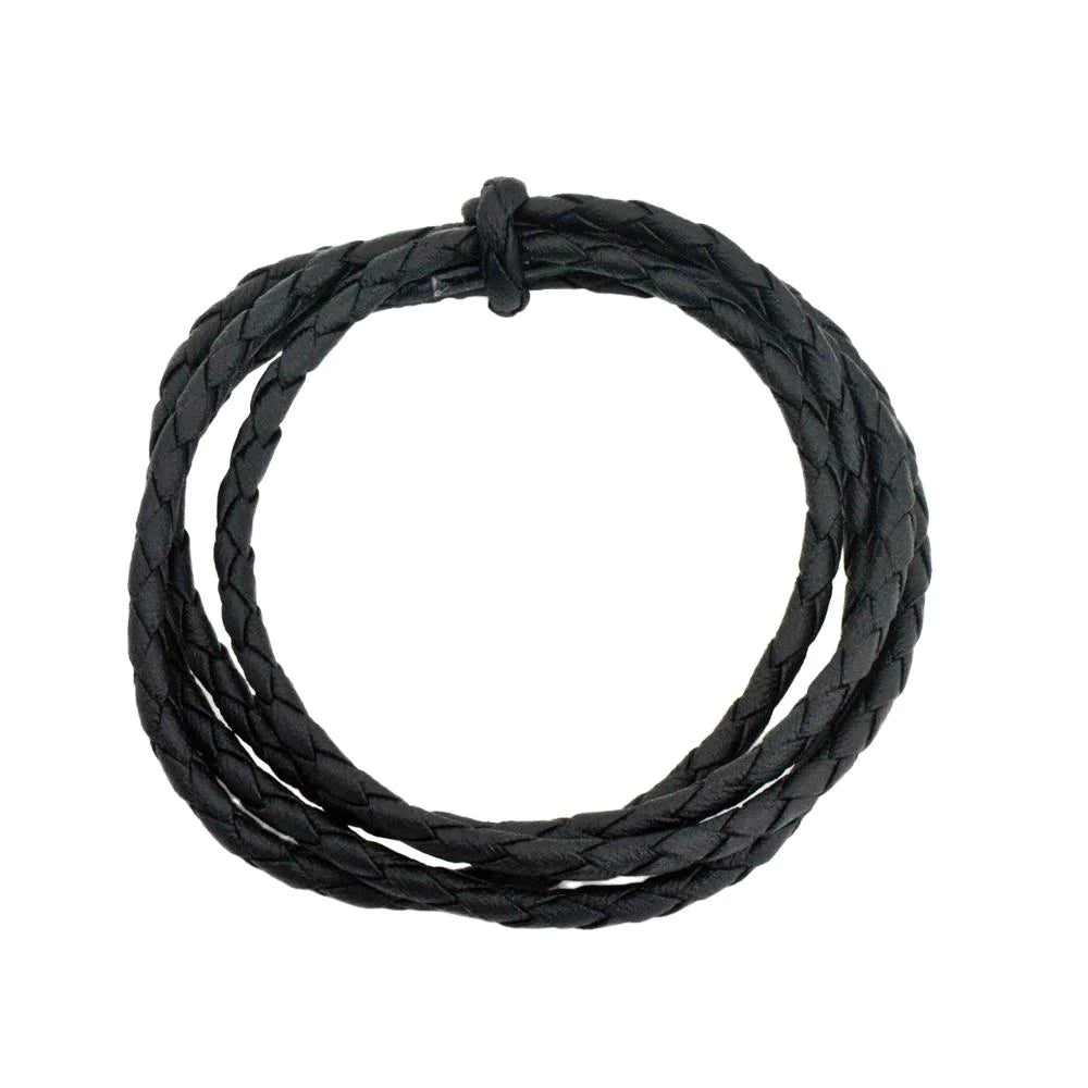 IVAN Vinyl Braided Cord 3.5mm 90cm (36") Black / Mollies New Zealand