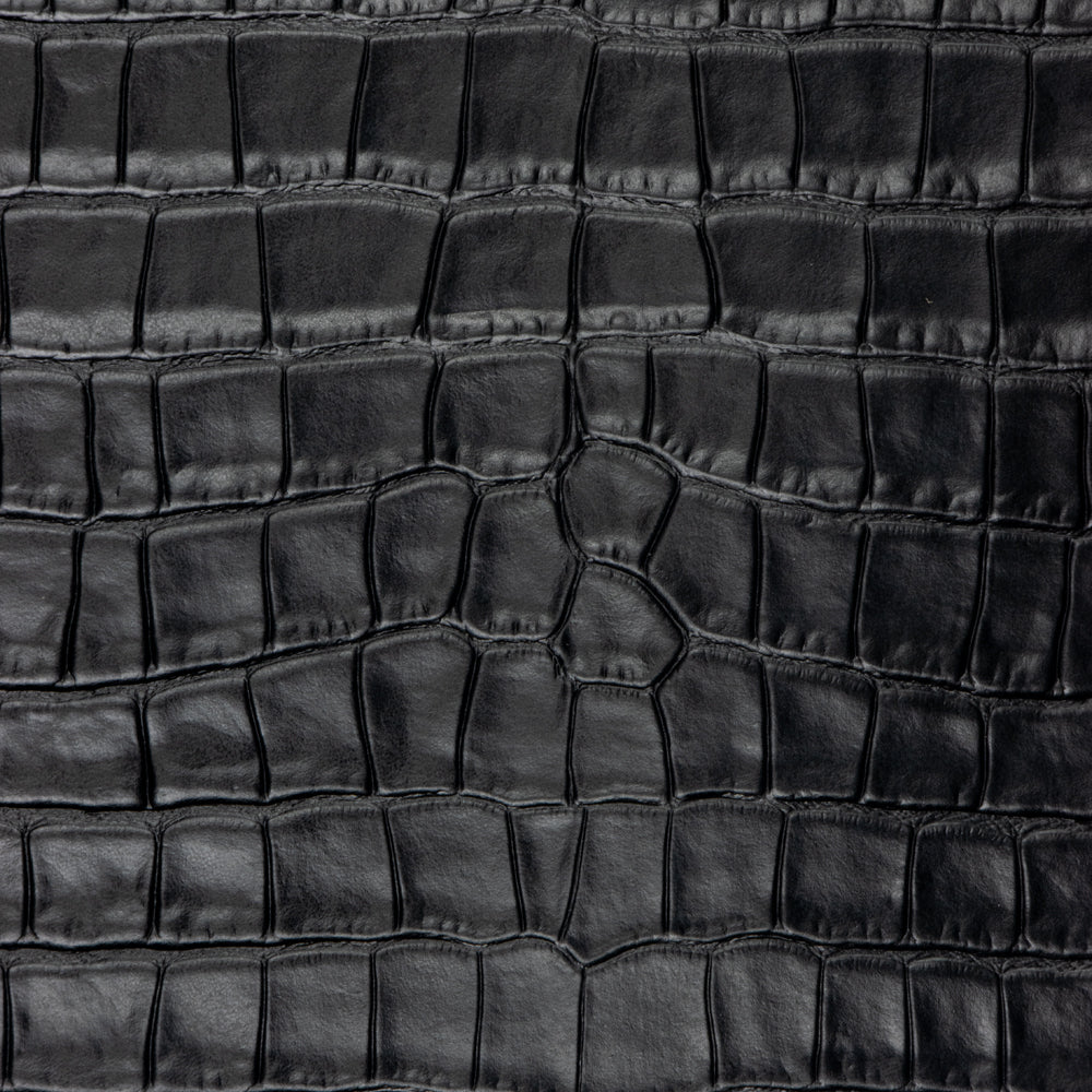 LEATHER Chromed Tanned Embossed Black / Panel / Mollies New Zealand