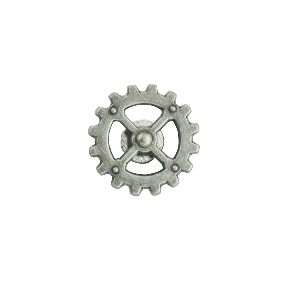 IVAN Sprocket Gear Concho Antique Nickel 25mm (1") / Mollies New Zealand