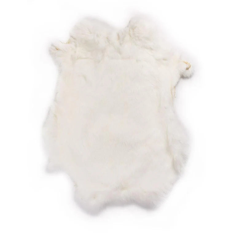 RABBIT SKIN Natural / Whole Hide White / Mollies New Zealand