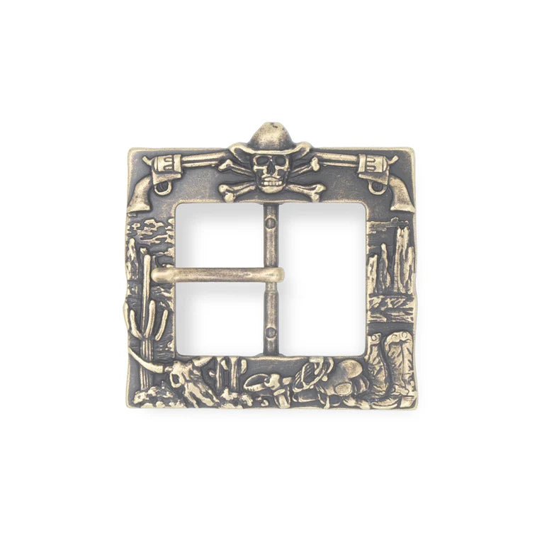 IVAN Outlaw Center Bar Buckle Antique Brass 38mm (1-1 2") / Mollies New Zealand