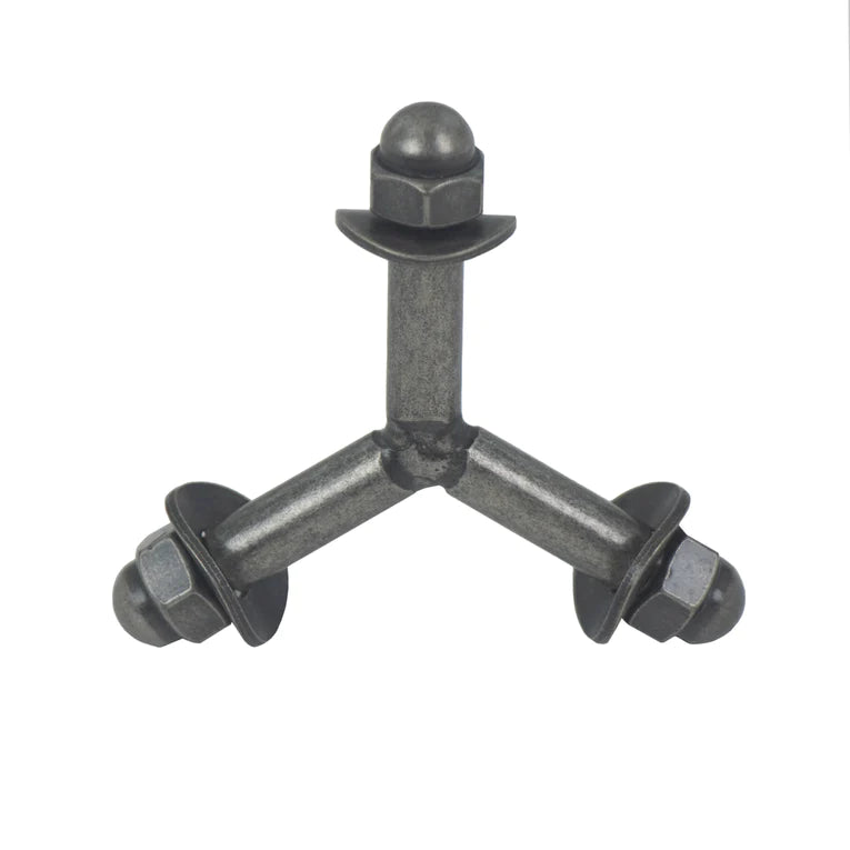 IVAN Tripod Stool Connectors Antique Nickel / Mollies New Zealand