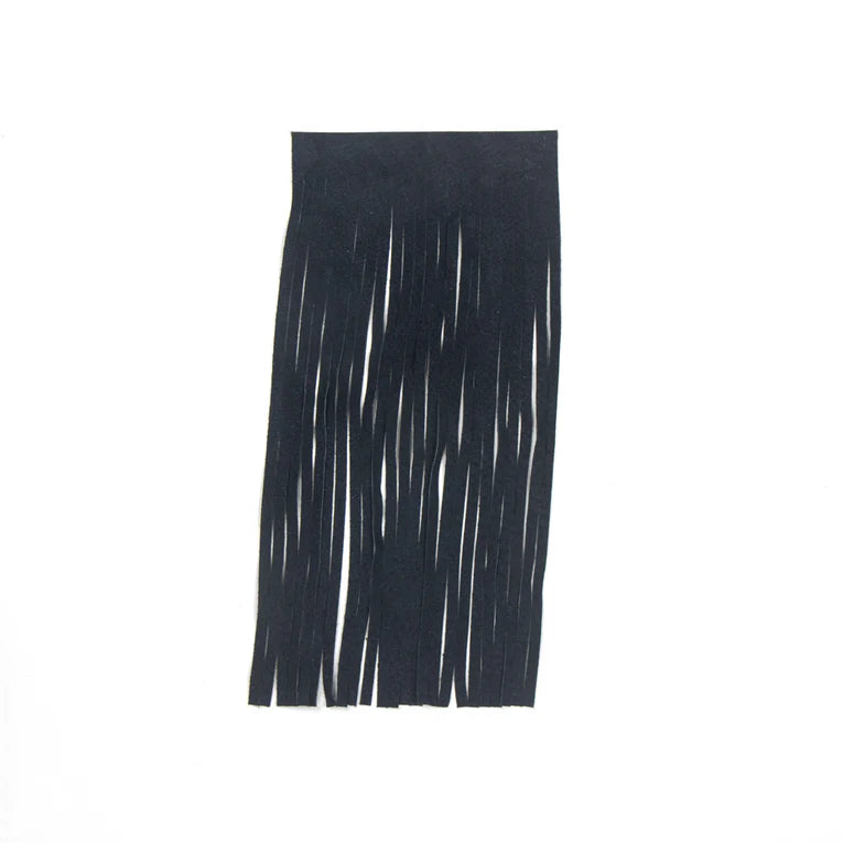 SUEDE Pigskin Split Fringe / Precut Black / Mollies New Zealand