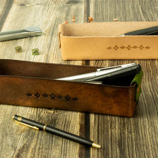 IVAN Leather Pencil Tray | Mollies Make And Create NZ