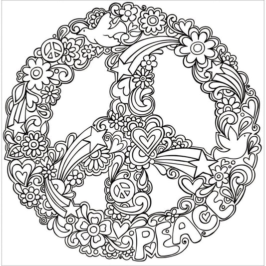ZENBROIDERY Stamped Embroidery Peace | Mollies Make And Create NZ