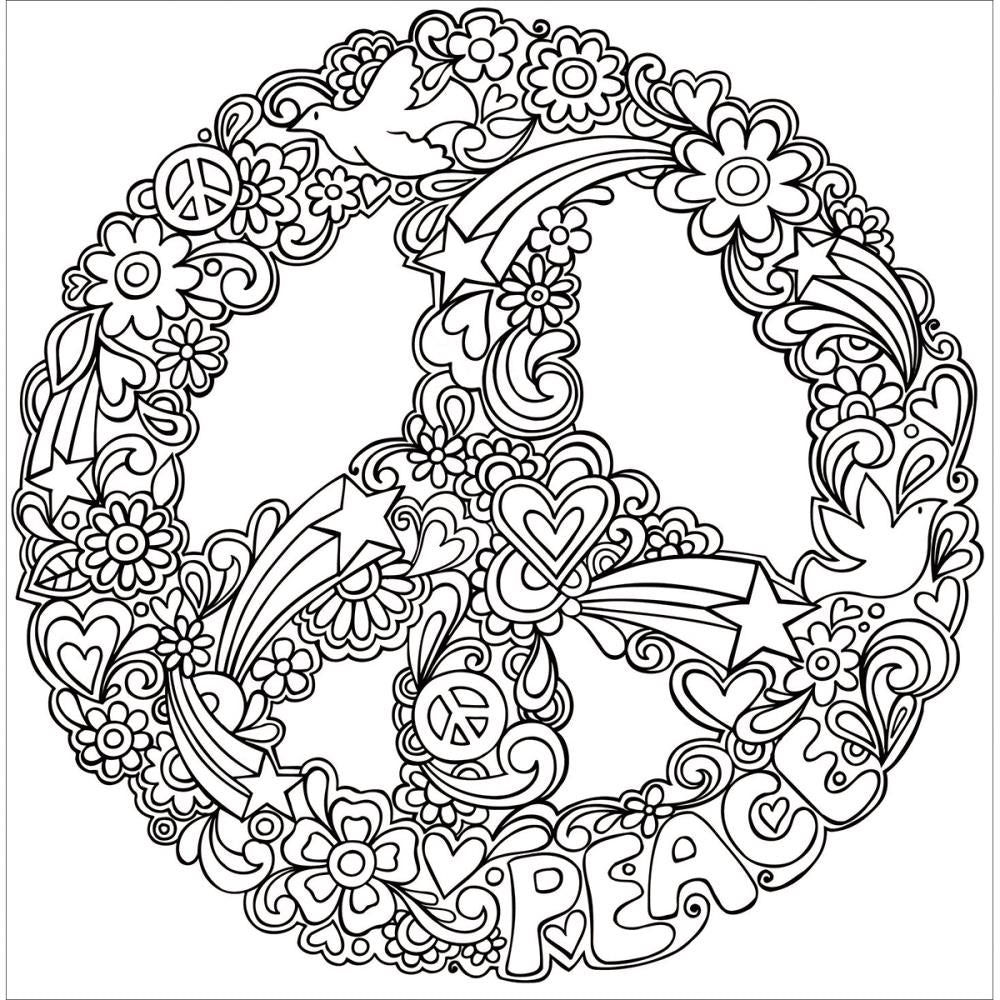 ZENBROIDERY Stamped Embroidery Peace | Mollies Make And Create NZ