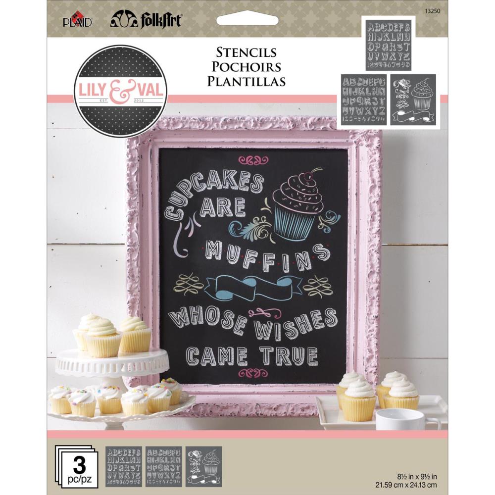 FOLKART Stencil Cupcakes / Mollies New Zealand