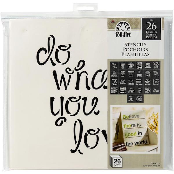 FOLKART Stencil Phrases / Mollies New Zealand