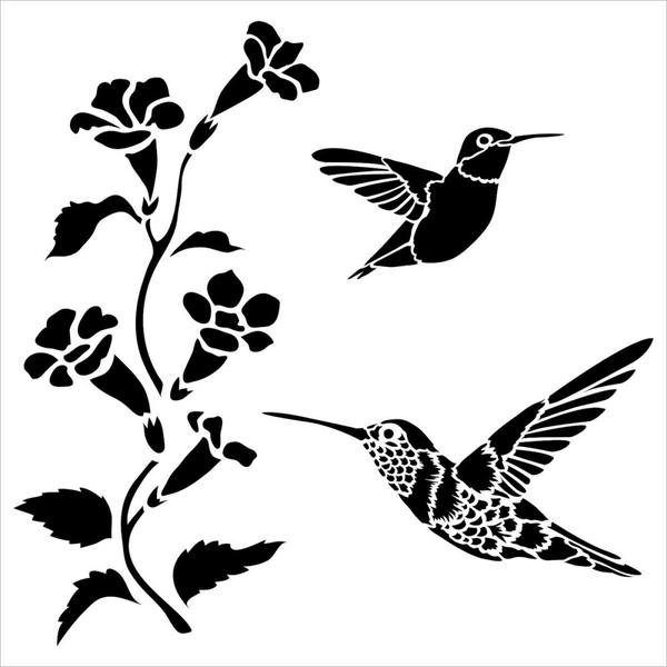 TCW Stencil Hummingbirds / Mollies New Zealand