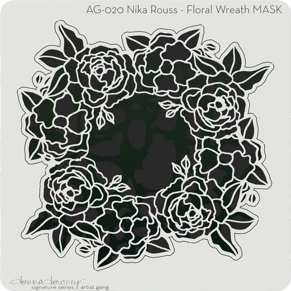 DONNA DOWNEY Stencil Floral Wreath / Mollies New Zealand