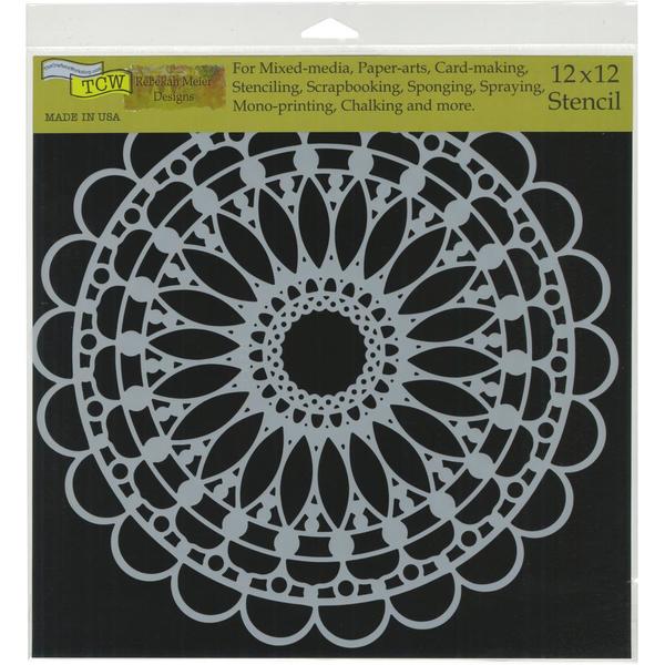 TCW Stencil Scalloped Mandala / Mollies New Zealand