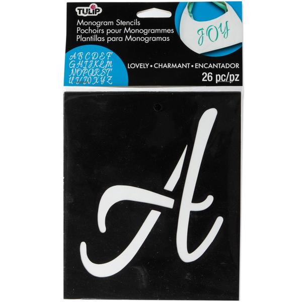 TULIP Stencil Adhesive Lovely Monogram / Mollies New Zealand
