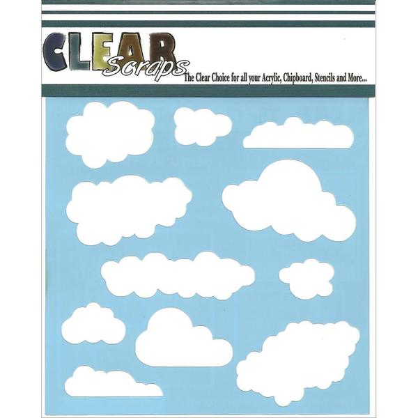 CLEAR SCRAPS Stencil Clouds / Mollies New Zealand