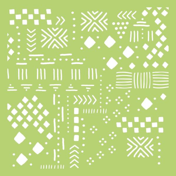 KAISERCRAFT Stencil Tribal Collage / Mollies New Zealand