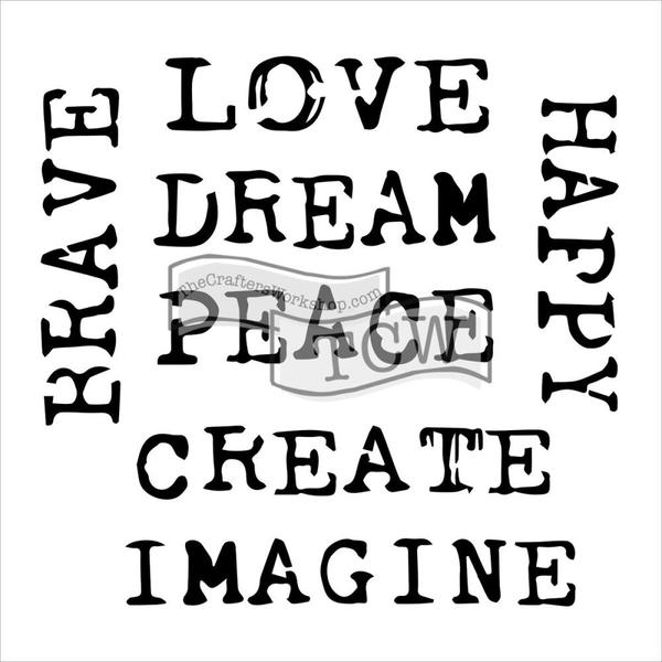 TCW Stencil Inspired Words / Mollies New Zealand