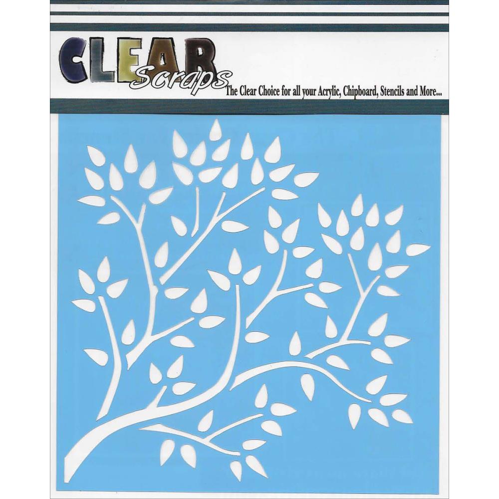 CLEAR SCRAPS Stencil Tree Branches / Mollies New Zealand