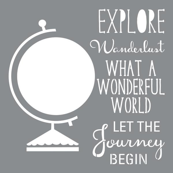 AMERICANA Stencil Globe / Mollies New Zealand