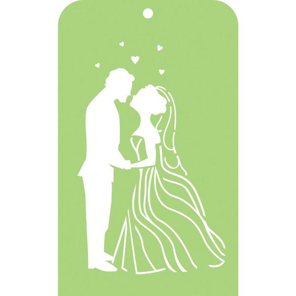 KAISERCRAFT Stencil Bride & Groom / Mollies New Zealand