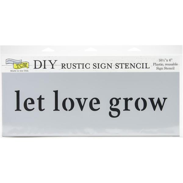 TCW Stencil Let Love Grow / Mollies New Zealand