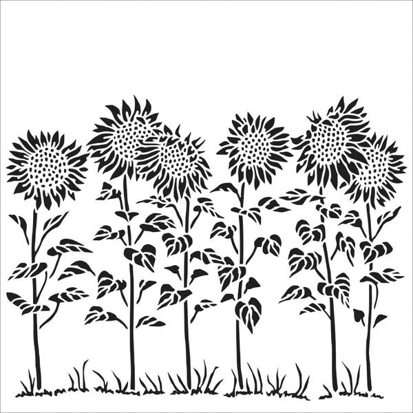 TCW Stencil Sunflower Meadow / Mollies New Zealand
