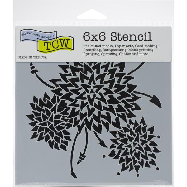TCW Stencil Dahlia Trio / Mollies New Zealand