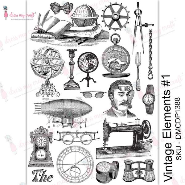 DRESS MY CRAFT Water Transfer Vintage Elements #1 | Mollies Make And Create NZ