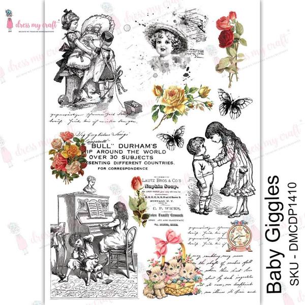 DRESS MY CRAFT Water Transfer Baby Giggles / Mollies New Zealand