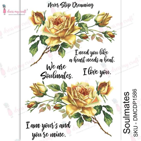 DRESS MY CRAFT Water Transfer Soul Mates / Mollies New Zealand